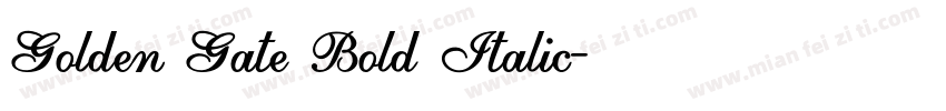 Golden Gate Bold Italic字体转换